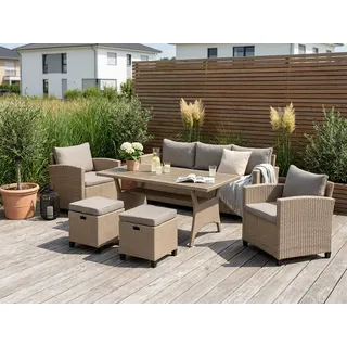 Konifera Amsterdam Gartenlounge-Set 16-tlg. beige