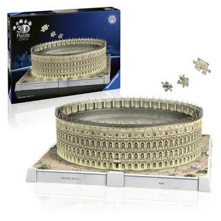 Ravensburger 3D Puzzle Iconics: Kolosseum Rom mit Licht - EIN Wahrzeichen des antiken Rom als detailgetreues und beleuchtetes Modell