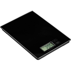 Premier Housewares Zing Kitchen Scale, Black Glass, Electronic 5kg