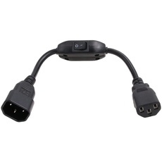 Eonvic Netzkabel, PDU USV, IEC 320, C14 auf C13, mit An/Aus-Schalter, 30 cm