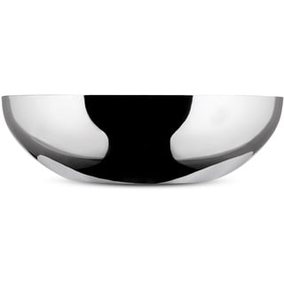 Alessi Double doppelwandige Schale, aus Edelstahl, Silber,8.5 x 34 x 19.5 cm