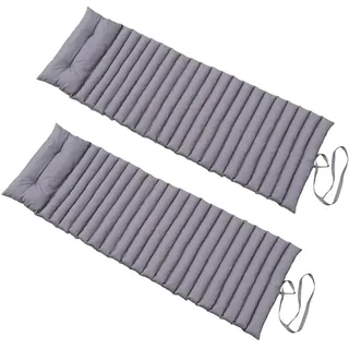 2er Set Liegematratzen 180cm Anthrazitgrau - 2x sormiou gris anthracite