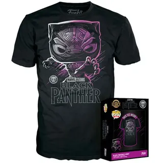 Funko Pop! Marvel Black Panther T-shirt Mit Kurzen Ärmeln - Black