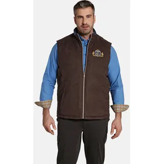 Lederimitatweste CHARLES COLBY "Steppweste DUKE LEEVI", Herren, Gr. 62, braun, Obermaterial: 100% Polyester COOLMAX PES(Coolmax)., Westen Lederimitatweste