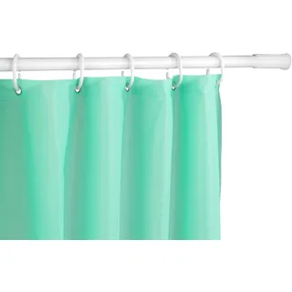 Allstar Teleskop-Duschstange, klemmbare Teleskopduschstange für Duschvorhänge aus hochwertigem Aluminium zur Befestigung ohne bohren, variabel einstellbar von 110 - 185 cm, Durchmesser 2,2 cm, Weiß