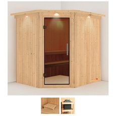 Bild Sauna »Stine«, (Set), ohne Ofen beige