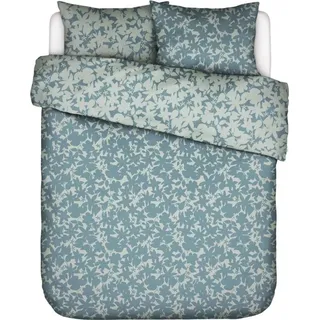 Essenza Satin Bettwäsche-Garnitur Sora Farbe Smoke blue Größe 155x220+80x80