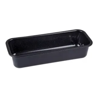 CHG® Kastenform Emaille, schnittfeste Oberfläche, Höhe: 7 cm, Robuste und langlebige Backform für verschiedene Kuchen und Brote, 1 Stück, Maße (L x B): 32 x 13 cm