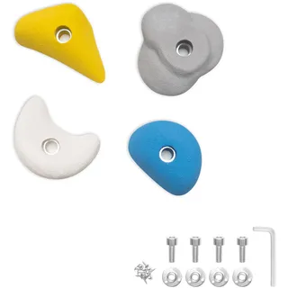 MAMOI® Klettergriffe Set, Klettersteine für die Wand, Indoor und Outdoor Klettergriffe, Klettergriffe für Kinder, Bouldergriffe - Blau, Grün, Orange, Beige