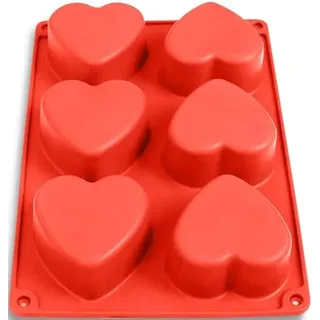 Pritogo - Silikonform Herz- Backform Muffinform Herzform Kuchenform zur Herstellung von Seife Schokolade Kuchen Raysin Gips