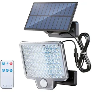 GRIFEMA Solarleuchte schwarz 5m Kabel mit Bewegungsmelder IP65