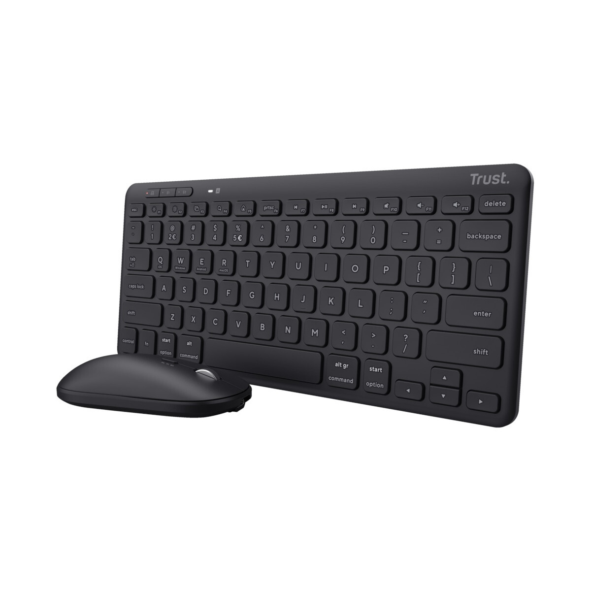 Bild von Lyra Multi-Device Wireless Keyboard & Mouse Set, schwarz, USB/Bluetooth, DE (24845)