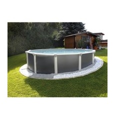 KWAD Schwimmbecken »Steely Supreme Design «, grau, ØxH: 550 x 132 cm