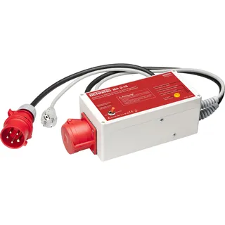Benning MA 2-16, Messadapter Schutzkontakt-Stecker - CEE-Cara-Kupplung Rot