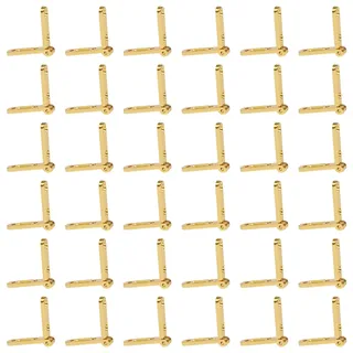 Sixfolo 30 Stück Mini Scharniere Klappbar Kleine Scharniere zum Basteln 270 Grad Möbelscharniere Gold mit 120 Schrauben für DIY Schmuckboxen und Kleine Holzkiste(30 * 30mm)