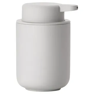 Zone Denmark Ume Seifenspender für Flüssigseife, Steingut/Keramik mit Soft Touch-Beschichtung, Skandinavisch im Design, 250 ml, Höhe 12,8 cm, Soft Grey (Grau)
