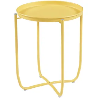 [en.casa] Tabletttisch Ø 40 x 53 cm Gelb