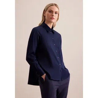 Seidensticker Hemdbluse 1/1 Kragen Uni, blau