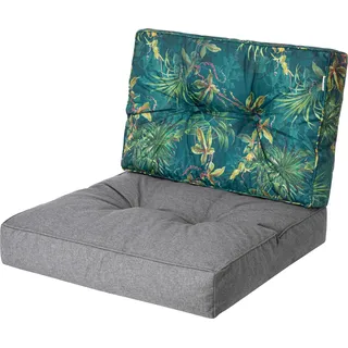 Gartenkissen "Kaja" (50×50/50×39 cm) 2-teiliges Sitz | palettenkissen, gartenmöbel, hollywoodschaukel, sitzkissen | HobbyGarden - Schwarz