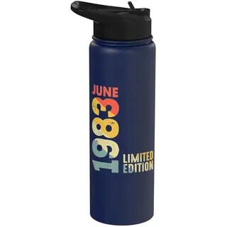 1983 Limited Edition Juni 1983 Retro 1983 Vintage Jahr 1983 Stainless Steel Insulated Water Bottle