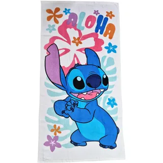 Jerry Fabrics Kinder Handtuch Badetuch Strandtuch Duschtuch für Mädchen und Jungen 100% Baumwolle 70x140 cm Stitch