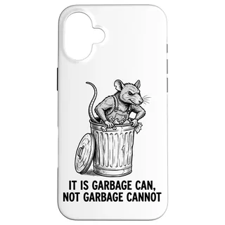 Hülle für iPhone 16 Plus Lustiger Retro-Abfalleimer für Ratten, kein Müll, kein Straßenüberlebender