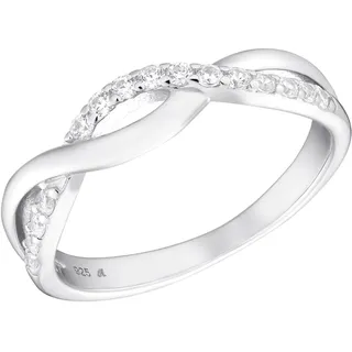 Amor Fingerring »Silver Classic« mit Zirkonia (synth.), silberfarben