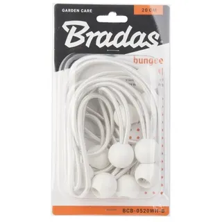 10 Stk. Spanngummi Set mit Kugel 10x20cm weiss Bradas BCB-0520WH-B
