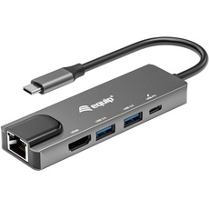 Bild von USB-C 5-in-1-Multifunktionsadapter, HDMI, Gigabit LAN, USB 3.2 GEN1, 100W USB PD
