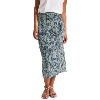 Damen Mesh-Rock mit Snake Print