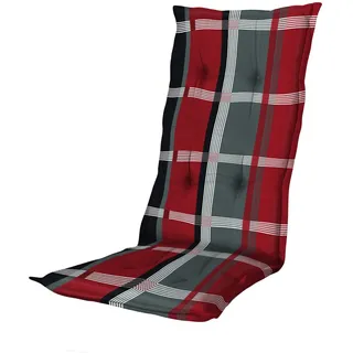 Madison B253 Hochlehner Gartenstuhl Auflagen 120x50x8cm rot kariert