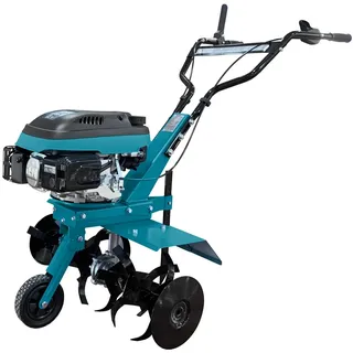 Könner & Söhnen KS 4HP-70 Benzin-Bodenhacke mit Riemenantrieb, gartenfräse mit geschmiedete Säbelfräsen, ≤70 cm Arbeitsbreite, ≤27 cm Arbeitstiefe, Motorleistung 5