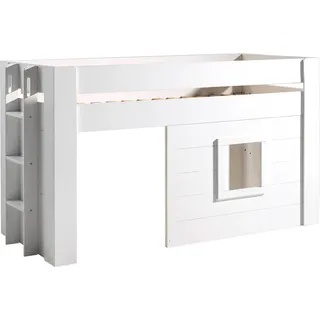 Dream Tree Halbhochbett mit Vorhänge 90 x 200 cm Josie - Weiß