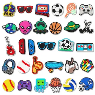 Cinsenten Schuh Charms Schuh Anstecker-Stecker Rakete Raumschiff Astronaut Set Pins für Clog-Dekor Zubehör Buchstaben Anime Geschenk zu Weihnachten Geburtstag für Kinder Jungen