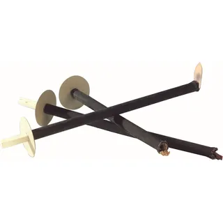 Favorit Pechfackel m. Handschutz, Fackel schwarz, Gartenfackel tropfsicher, 40cm - Braun