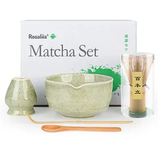Matcha-Schneebesen-Set – Japanisches Matcha-Tee-Set für den Haushalt für Teeliebhaber (Grün)
