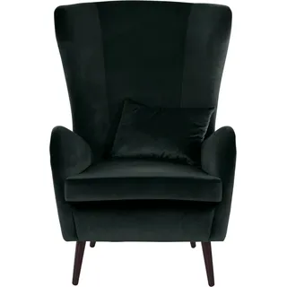 Home Affaire Sessel »Sallito, TV-Sessel, Ohrensessel mit« Hocker, in vielen Bezugsqualitäten, auch in Samtcord grün