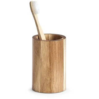 Zeller Zahnputzbecher Holz Braun