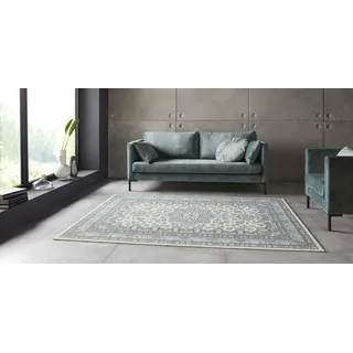 HANSE HOME Nouristan Orientalischer Kurzflor Teppich Parun Täbriz Creme Himmelblau, 160x230 cm