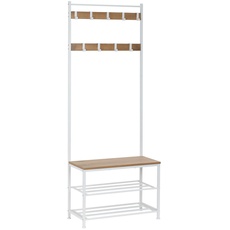 PBJ GARDEROBE Naturfarben, Weiß - 70x175x32.5 cm