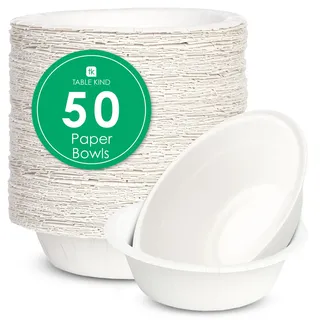 Talking Tables Table Kind 50 X Papierschalen Großpackung Umweltfreundliches Einweggeschirr Für Camping Catering Salat Dessert Müsli Recycelbar Geburtstagsparty-Zubehör Heimkompostierbar Hergestellt In Der EU 23 Cm