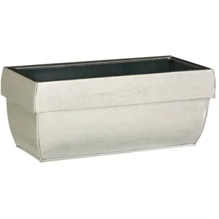 Dehner Pflanzgefäß, Zink-Blumenkasten, ca. 60 x 18 x 17 cm, Weiß
