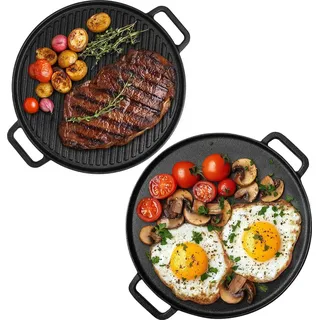 Navaris Doppelseitige Grillpfanne 30 cm