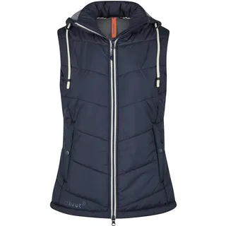 Plüschweste SALZHAUT "Weste THEIN", Damen, Gr. S, blau (navy), Obermaterial: 100% Polyester PES., Westen Plüschweste