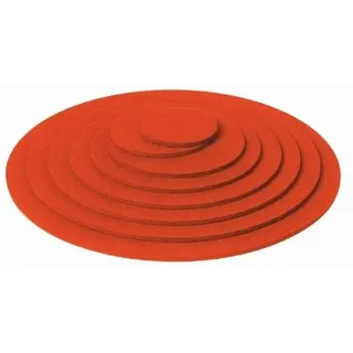 Hey Sign runder Untersetzer in der Farbe Mango-Orange, Filz aus 100% Reiner Schurwolle, 35 cm - Filzdicke 5 mm, 300153520