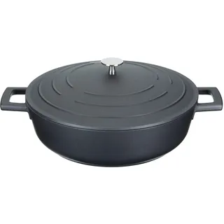 MasterClass Aluguss-Auflaufform, flach, 28 cm/4 Liter, Geschenkverpackung, Schwarz