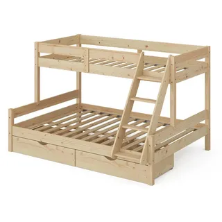 VitaliSpa Etagenbett Everest 140 x 200 cm Kiefer massiv natur beige