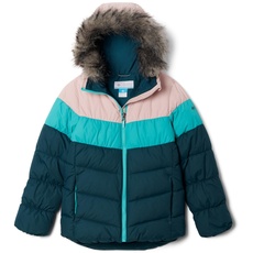 Bild Girl's Arctic Blast II Ski Jacket, Night Wave, Bright Aqua, Dusty Pink, XS