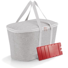 reisenthel coolerbag mit Kühlakku - isolierte Kühltasche, faltbar, robust, mit Reißverschluss - 44,5 x 24,5 x 25 cm, Volumen: 20l - Exklusives Set, Twist Sky Rose (1035)