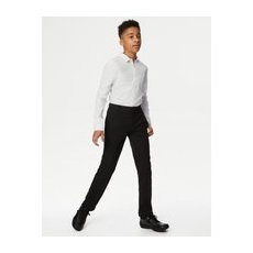 Schulhose mit schmalem Bein und weiter Taille für Jungen (2-18 J.) - Black, Black, 14-15 Jahre